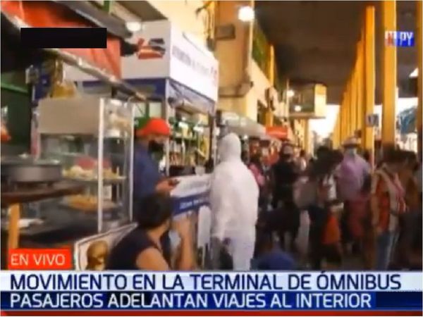 Terminal registra unos 50.000 viajeros por día que se anticipan a restricciones del Gobierno
