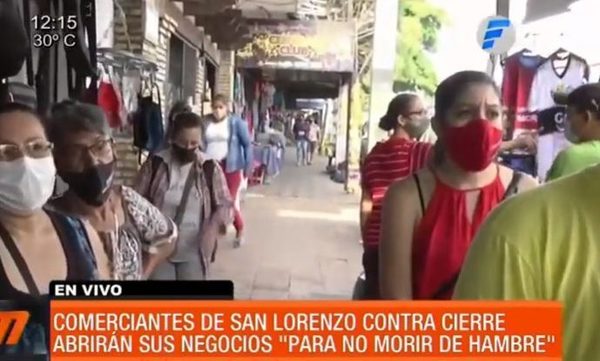 Comerciantes de San Lorenzo no acatarán las restricciones - Telefuturo