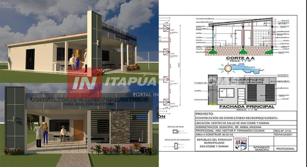 CONSTRUIRÁN PABELLÓN NEUROPSIQUIÁTRICO EN EL CENTRO DE SALUD DE SAN COSME Y DAMIÁN