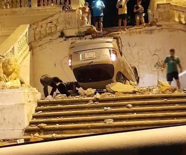 Estilo “borracho de la arbolada”, pero “volando” por la escalinata (video)