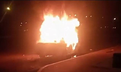 Mbururu y su grupo quemaron patrullera y atacaron a automovilistas en CDE - Noticiero Paraguay