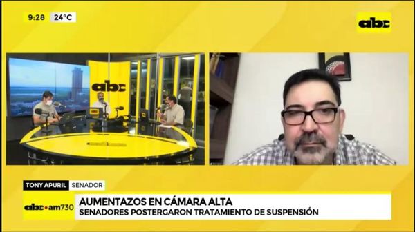 Aumentazos en Senado: Apuril dice que propuesta debe reverse y Salomón debe presentar plan alternativo a bancadas - No tiene nombre - ABC Color
