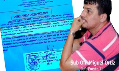 En puesto policial de Santa Ana expiden “documento para transitar” – Diario TNPRESS