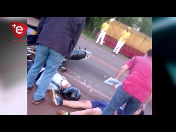 CHOQUE ENTRE MOTOCICLISTAS DEJÓ DOS HERIDOS EN CAPITÁN MIRANDA