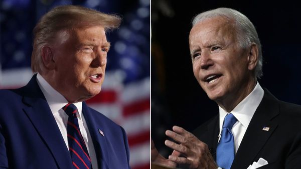 Trump y Biden tienen las mismas chances en los sitios de apuestas, aunque las encuestas siguen favorables para el demócrata - El Trueno