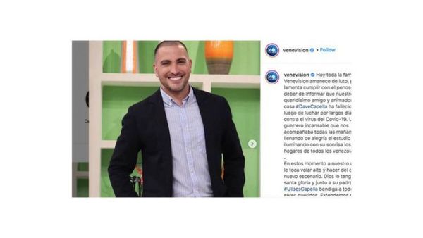 Muere el presentador venezolano Dave Capella por COVID