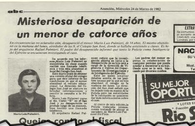 Hace 39 años secuestraron, torturaron y mataron al niño Mario Luis Palmieri - Nacionales - ABC Color