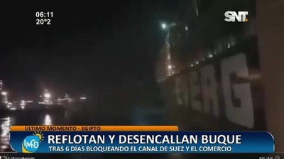 Egipto: Reflotan y desencallan buque - SNT