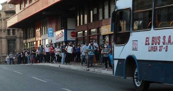 La Nación / Pese a largas filas en las paradas, para titular de Cetrapam “no existen reguladas”