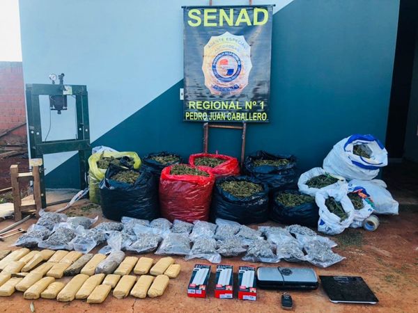 Senad incauta 81 kilos de marihuana en Pedro Juan Caballero
