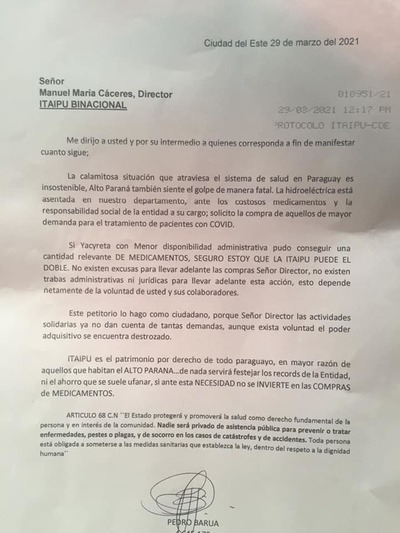 Piden que Itaipu compre medicamentos para pacientes con covid - La Clave