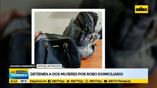 Detienen a dos mujeres por robo domiciliario - ABC Noticias - ABC Color
