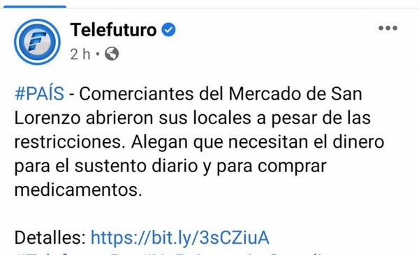 Diario HOY | Vendedores se lanzan contra Telefuturo por cuestionar que sigan abiertos los mercados