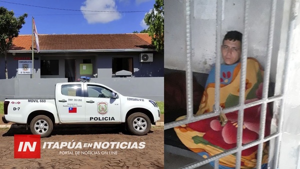 BANDIDO SALTO MURALLA Y CAYÓ FRENTE A LA POLICÍA