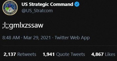 La Nación / “;l;;gmlxzssaw,”: ¿Código nuclear? Niño tuitea desde Comando Estratégico de EEUU