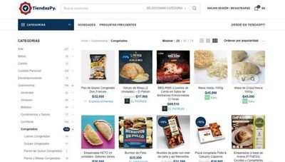 El 50% de la facturación de TiendasPy corresponde a productos gastronómicos (en el 2020 los congelados fueron los más solicitados)