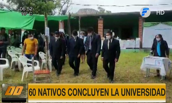 Una buena noticia: 60 nativos concluyen la universidad en Concepción - Telefuturo
