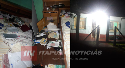 CINCO DELINCUENTES ARMADOS PERPETRAN ASALTO DOMICILIARIO EN BELLA VISTA