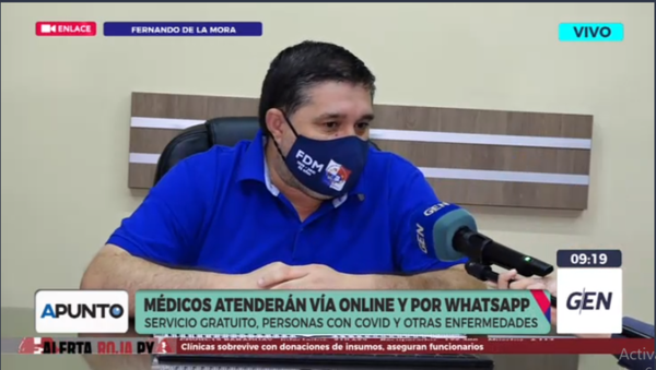 Diario HOY | Fernando de la Mora: Ponen a disposición de la ciudadanía atención médica gratuita vía online