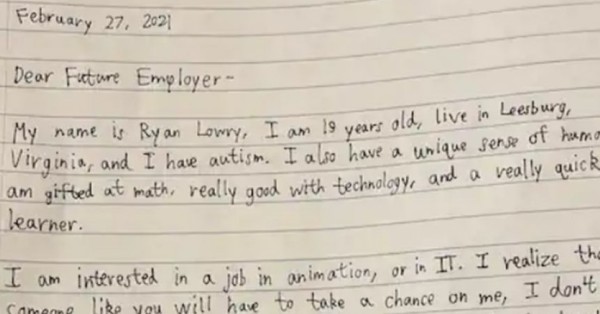La emocionante carta de un joven con autismo en LinkeIn y que le ha valido decenas de ofertas de trabajo - C9N