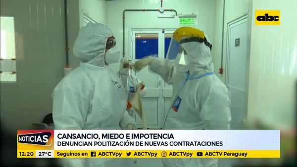 Cansancio, miedo e impotencia en hospitales - ABC Noticias - ABC Color