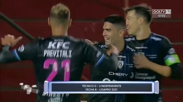 Brian Montenegro marcó en el triunfo de Independiente - Fútbol - ABC Color