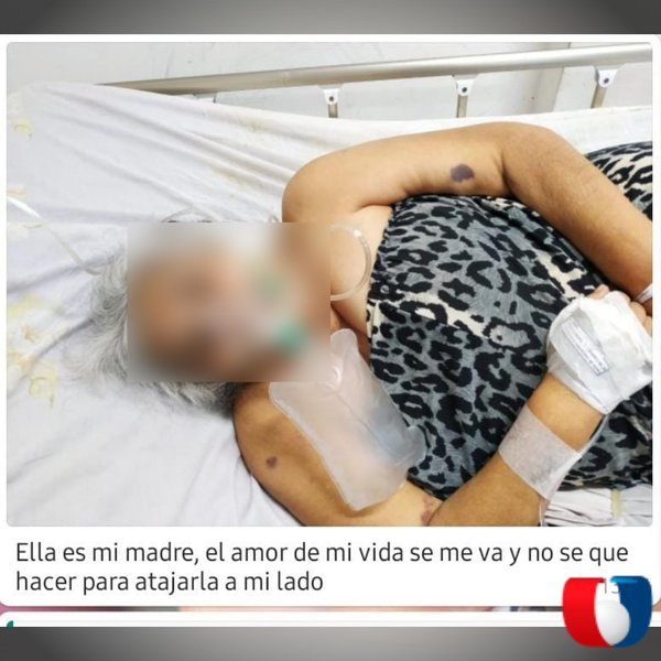 Joven desesperado pide ayuda para salvar a su madre