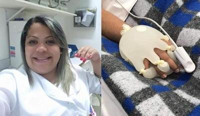 Enfermera usa guantes con agua para consolar a pacientes de Covid-19 – Prensa 5