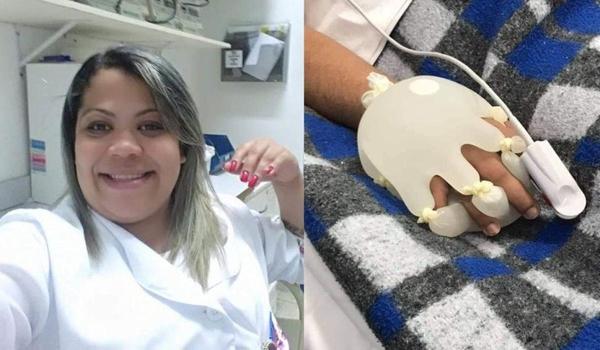 Enfermera usa guantes con agua para consolar a pacientes de Covid-19 – Prensa 5