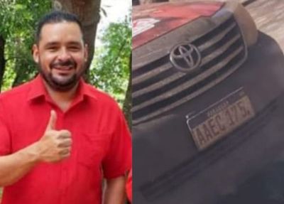 Precandidato a intendente de Cerro Cora utiliza lujosa camioneta con chapa adulterada