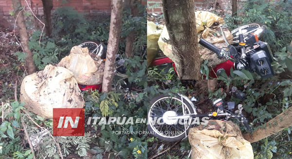 HALLAN MOTOCICLETA ABANDONADA EN B° SAN PEDRO.