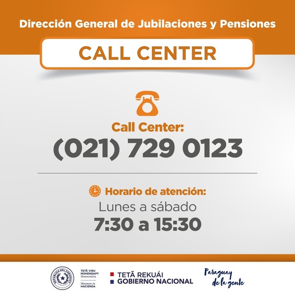Dirección de Jubilaciones habilita desde hoy nuevo Call Center