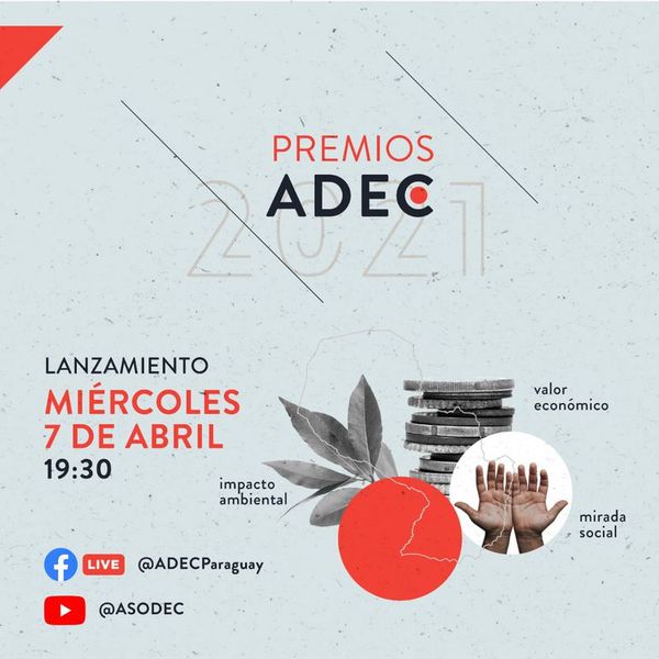 Lanzarán premios ADEC 2021, en acto virtual - Nacionales - ABC Color