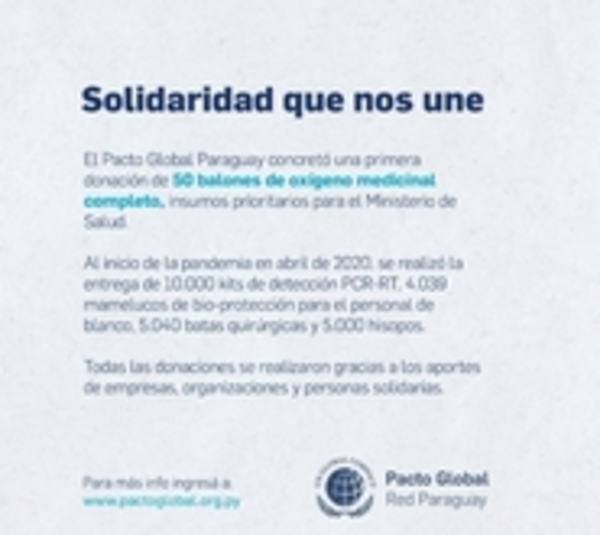Pacto Global Paraguay dona equipos de oxígeno prioritarios para Salud - Paraguay.com