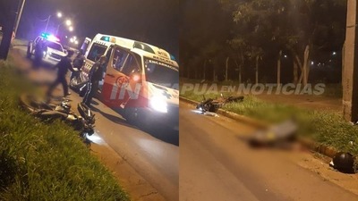 HALLAN A UN MOTOCICLISTA FALLECIDO SOBRE LA AVDA. AUGUSTO ROA.