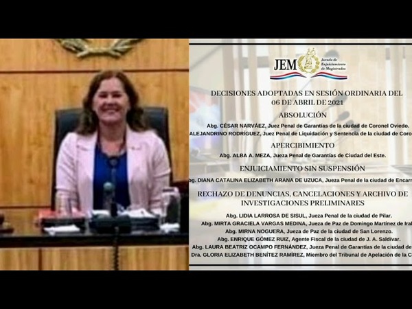 POR UNANIMIDAD, ENJUICIAN A JUEZA DIANA ARANA DE UZUCA