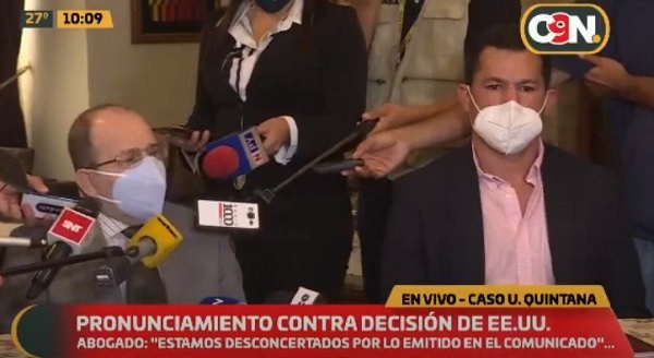 Ulises Quintana asegura que demostrará su inocencia y pedirá rectificación de EE.UU.