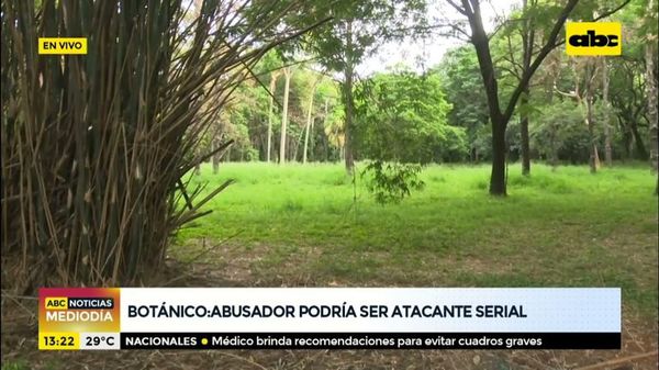 Botánico: Abusador podría ser atacante serial - ABC Noticias Mediodía - ABC Color