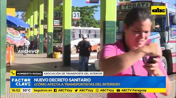¿Cómo afecta nuevo decreto sanitario a transportistas del interior? - Factor Clave - ABC Color