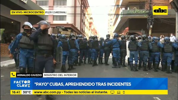 “Payo” Cubas, aprehendido tras incidentes - ABC Noticias - ABC Color