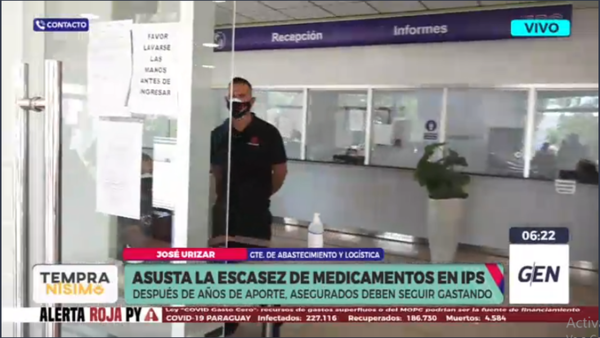 Diario HOY | José Urizar, gerente de Abastecimiento y Logística del IPS, sobre escasez de medicamentos en IPS