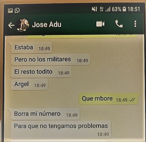 Mensajes en celular del chofer detenido en CDE confirman el pago de coimas a aduaneros