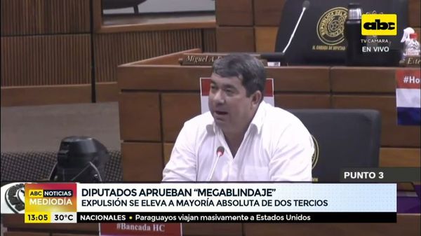 Diputados aprueban “Megablindaje” - ABC Noticias Mediodía - ABC Color