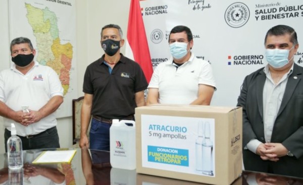Petropar dona a Salud Pública 8.200 ampollas de Atracurio