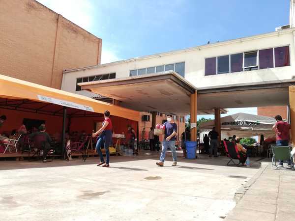 Preocupa alta circulación viral por hacinamiento de familiares de pacientes Covid en carpas instaladas en el Hospital de Clínicas » San Lorenzo PY