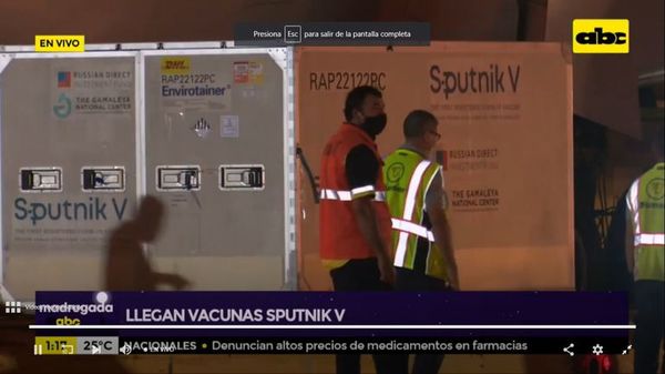 Otro lote de vacunas Sputnik V llegó a Paraguay - Nacionales - ABC Color
