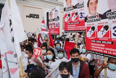 Los candidatos a la presidencia de Perú cerraron sus campañas con vista a las elecciones con mayor incertidumbre de su historia | .::Agencia IP::.