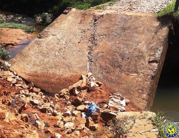 Derrumbe de puente en Luque •