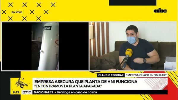 Firma asegura que planta de oxígeno del Hospital de Itauguá funciona pero “estaba apagada” - A La Gran 7-30 - ABC Color