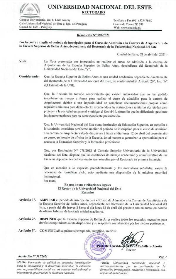 ESBA prorroga hasta el lunes inscripción para Arquitectura - La Clave